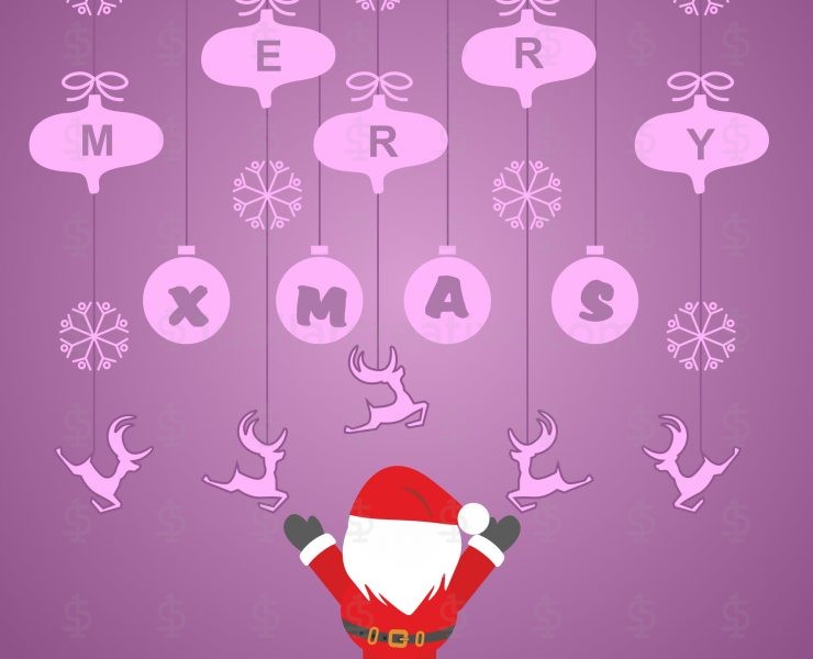 Merry Christmas with Santa background