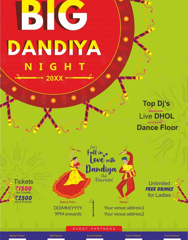 Big Dandiya Night Template