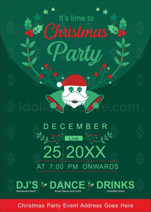 christmas party invite template
