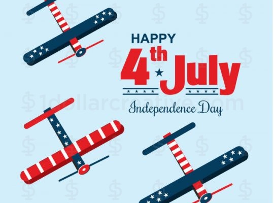Air show on USA independence day Template