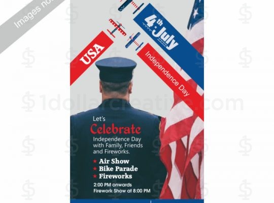 4th of July Independence Day Invite Template